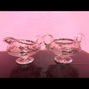 Crystal Cream & Sugar Set antique